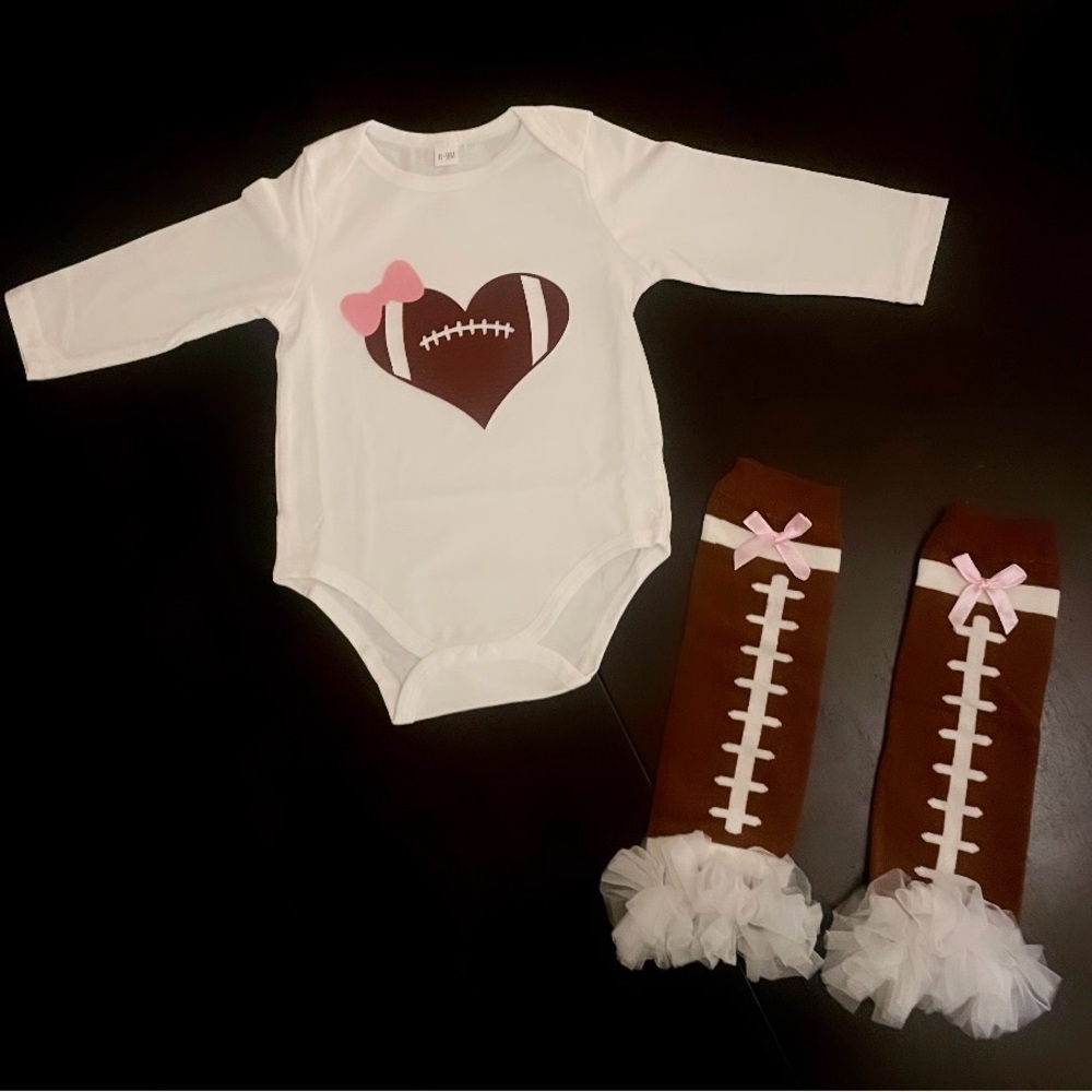 Football bodysuit and leg warmers